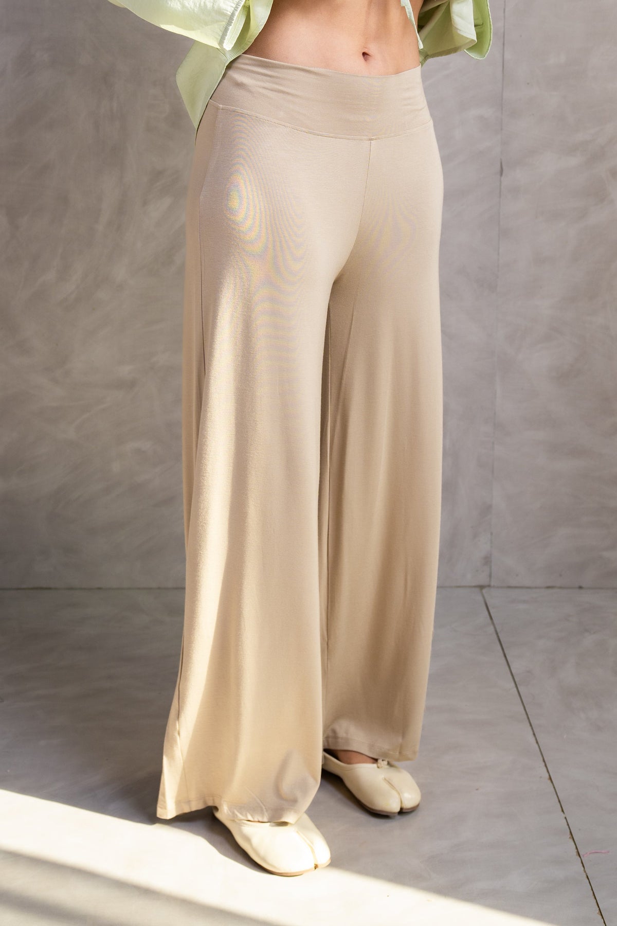 Wide Viscose Pants - Coffee