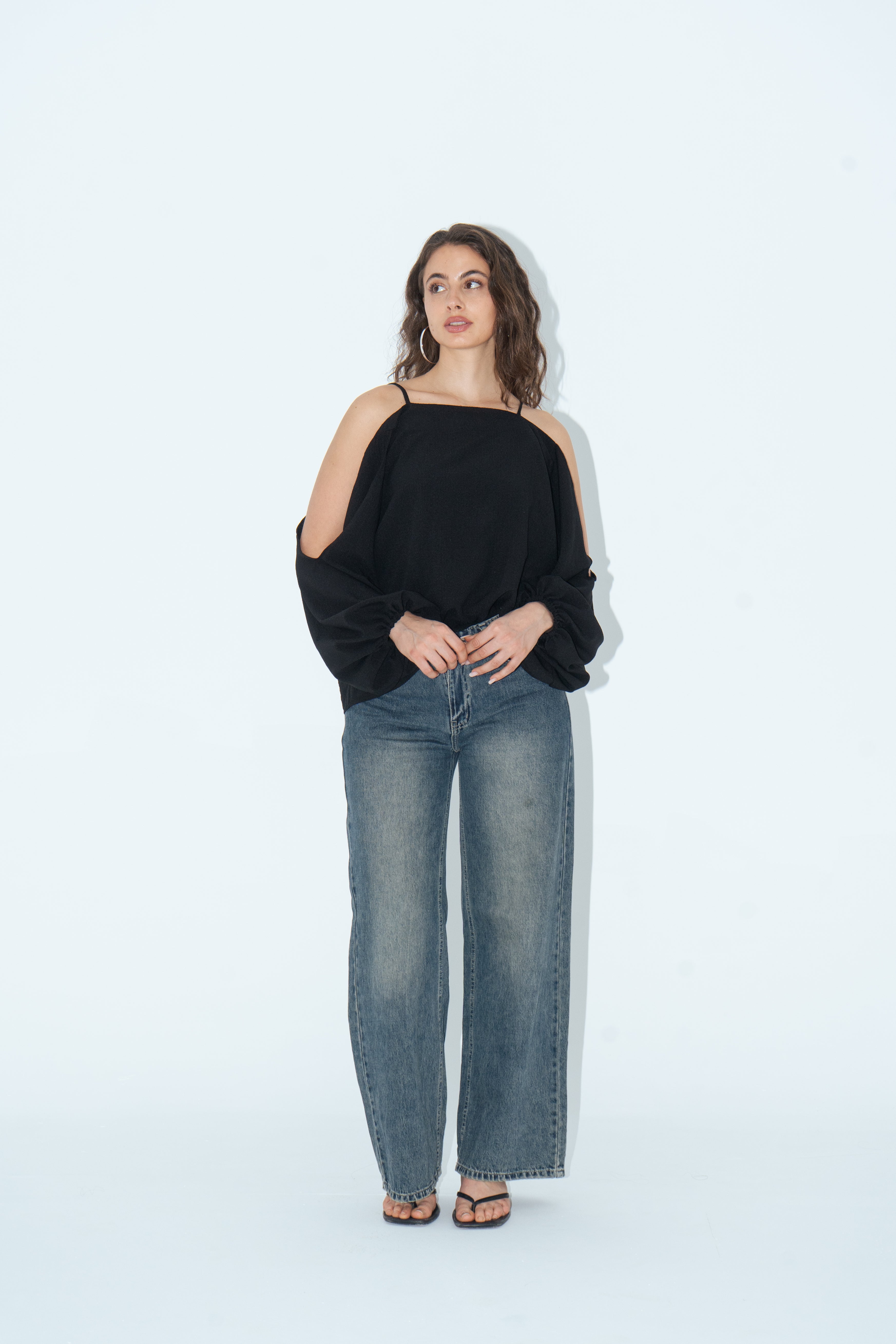 Cold-Shoulder Top - Black
