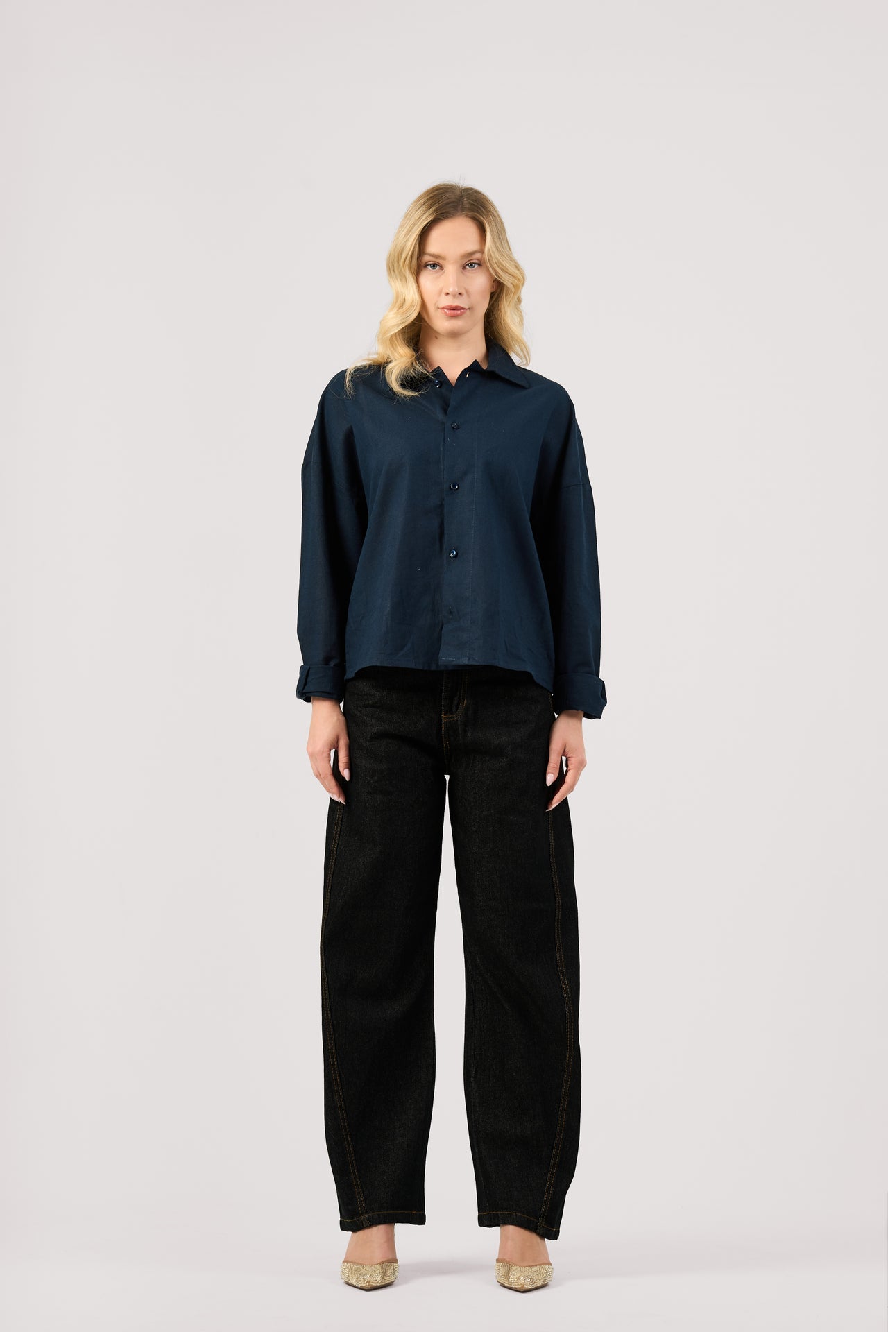 RAW BLACK BALLOON JEANS