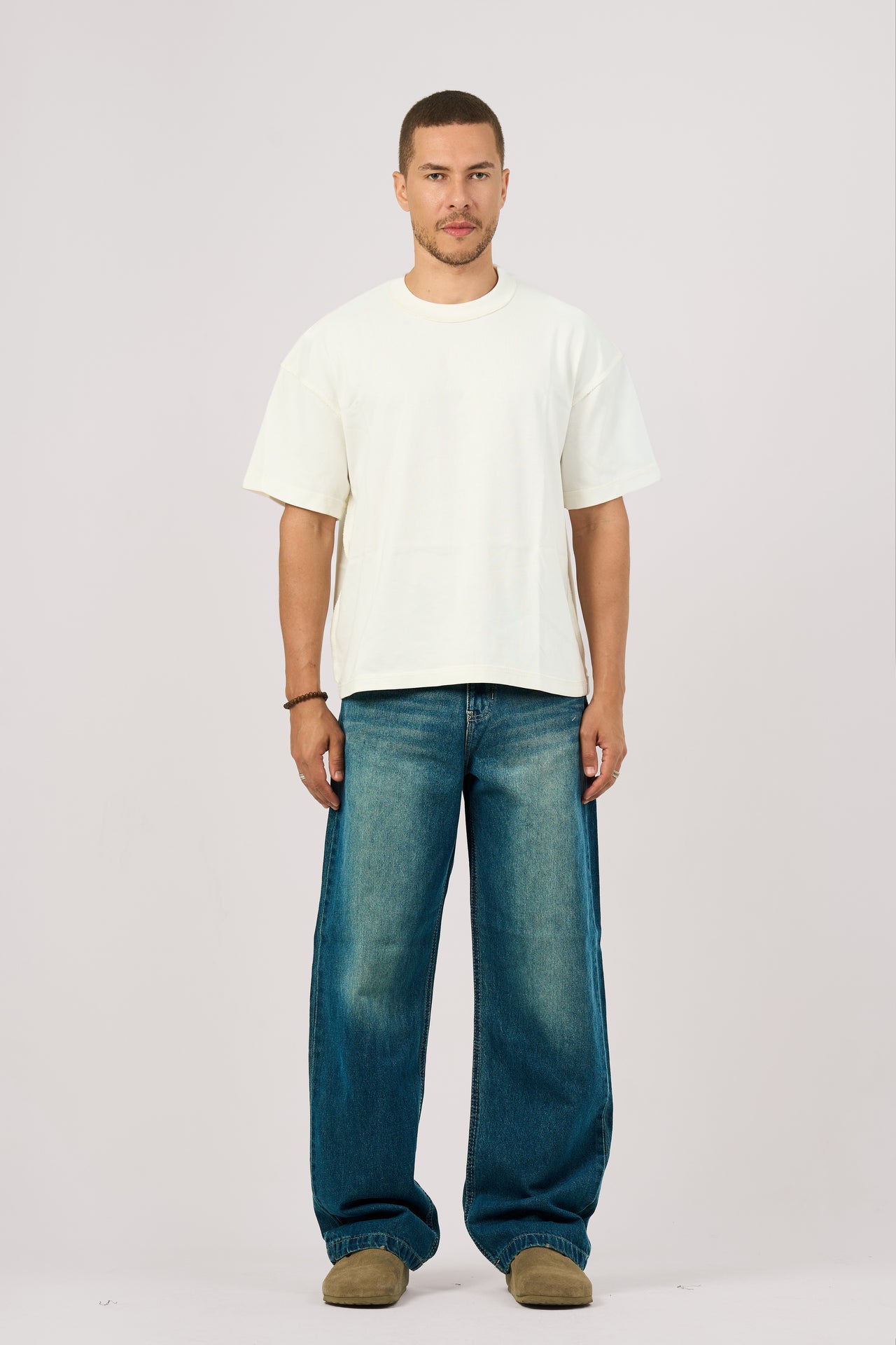 DARK BLUE WIDE LEG JEANS