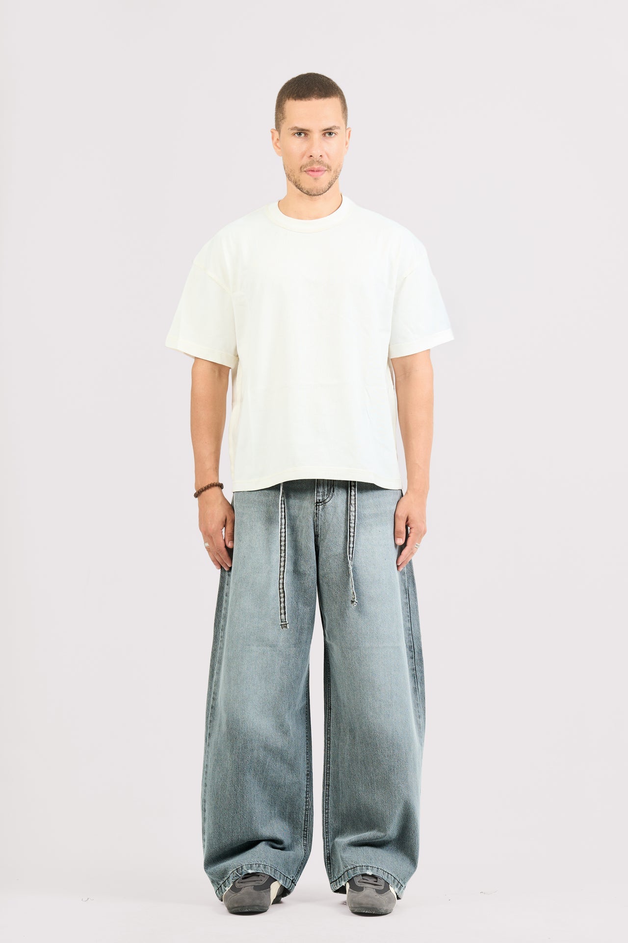 GREY SUPER BAGGY JEANS