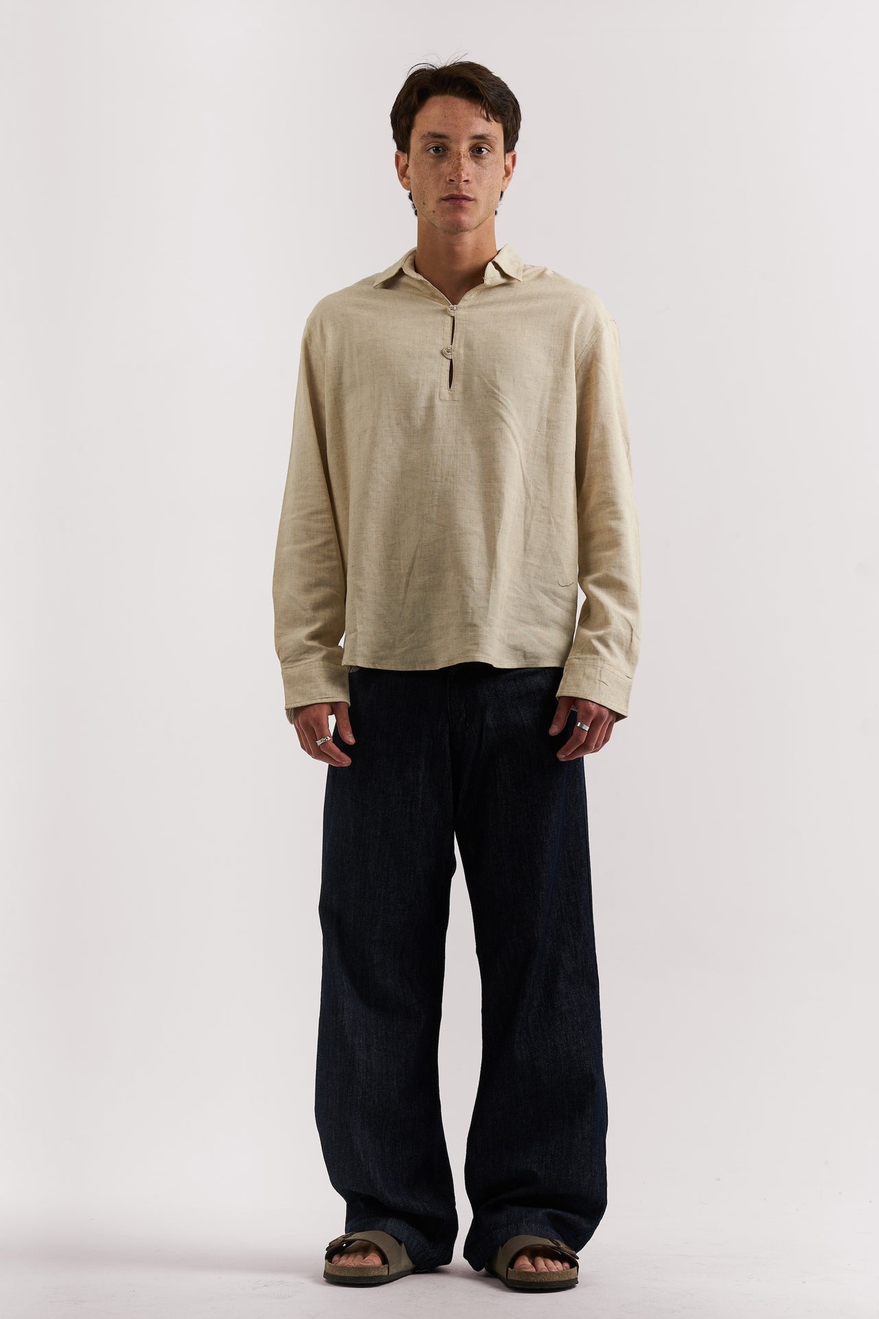 RAW BLUE LIGHT WEIGHT BAGGY JEANS