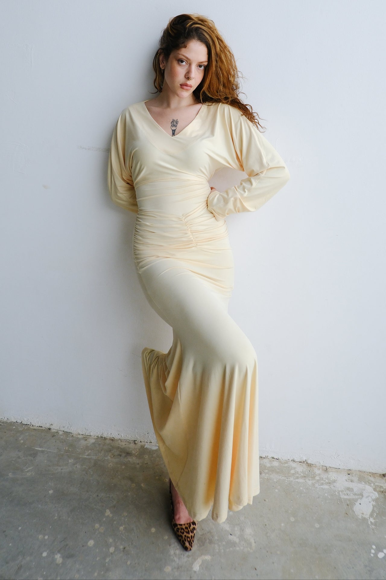 Espresso Bodycon Dress - Yellow