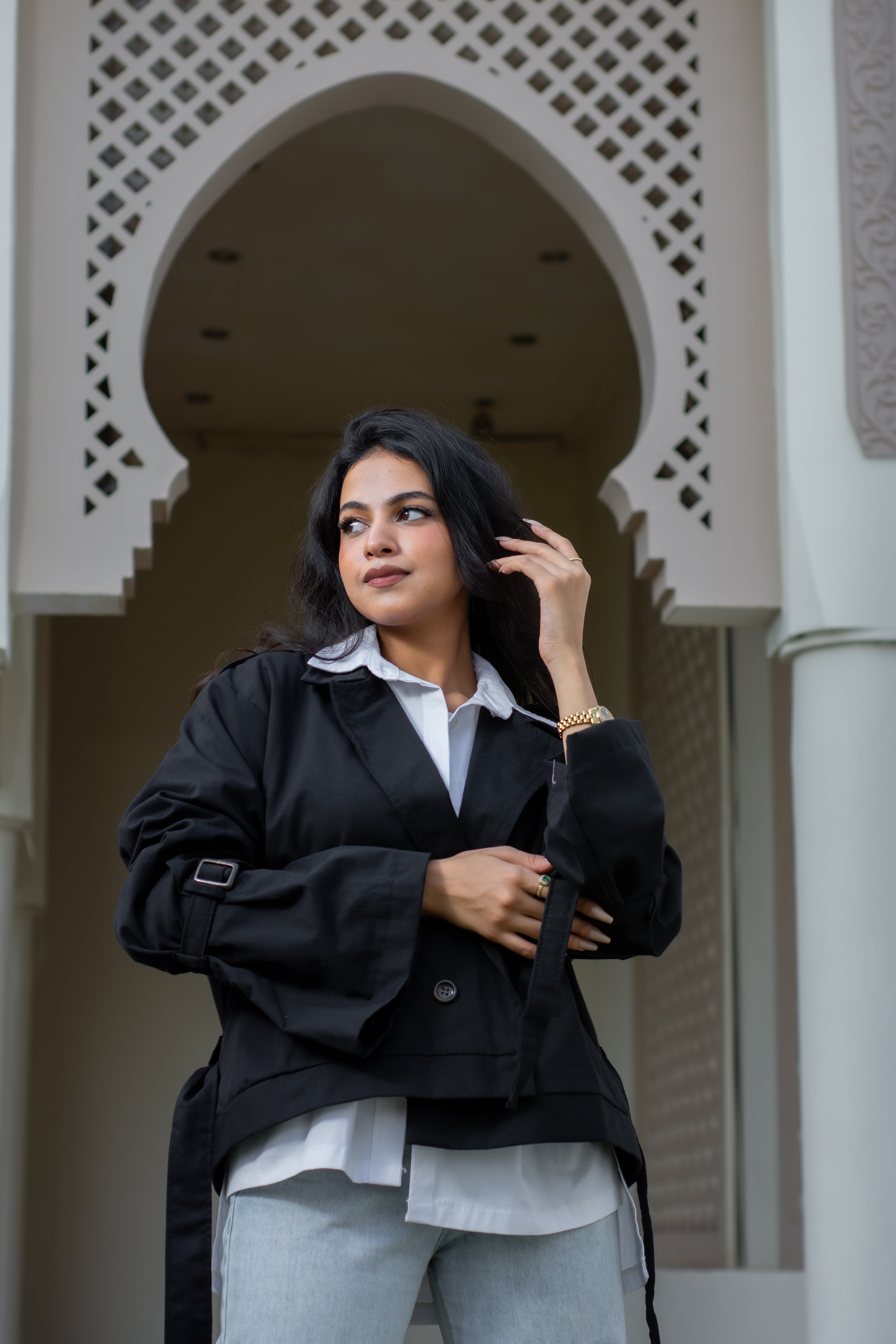 Gabardine Charleston Wide Sleeve Trench