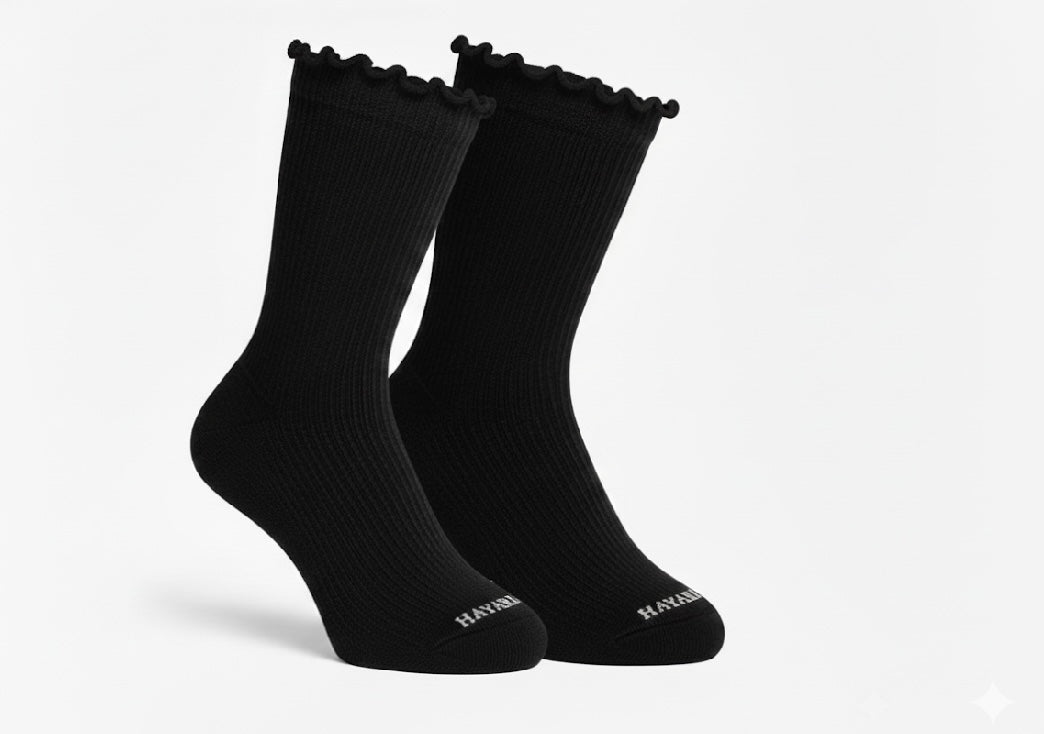 Black Ripple Socks