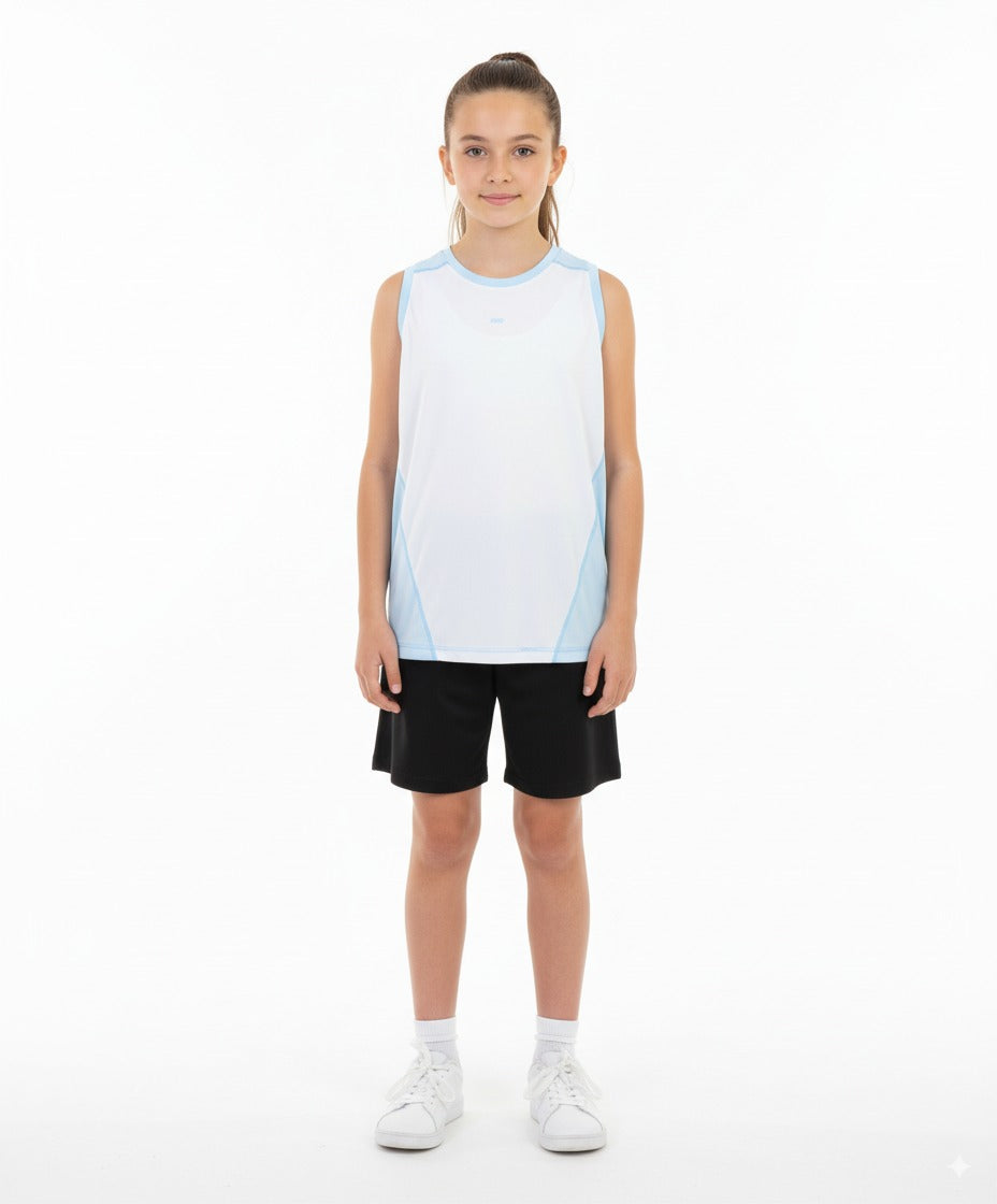 Two-Tone Performance Sleeveless Sport Top - Black & Pink