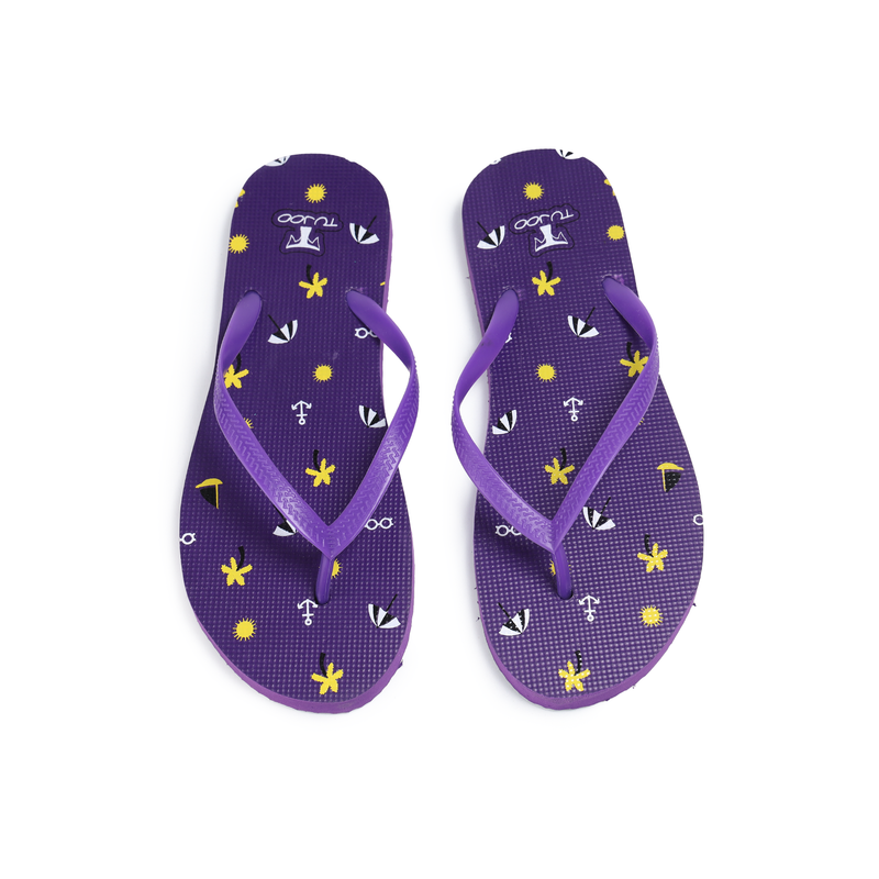 Cork Printed Slipper – Purple