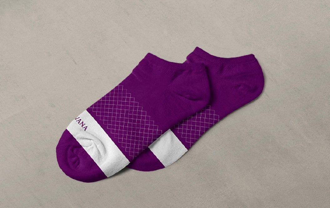 Purple Ankle White Band