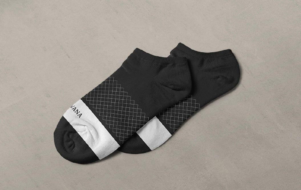 Black Ankle White Band