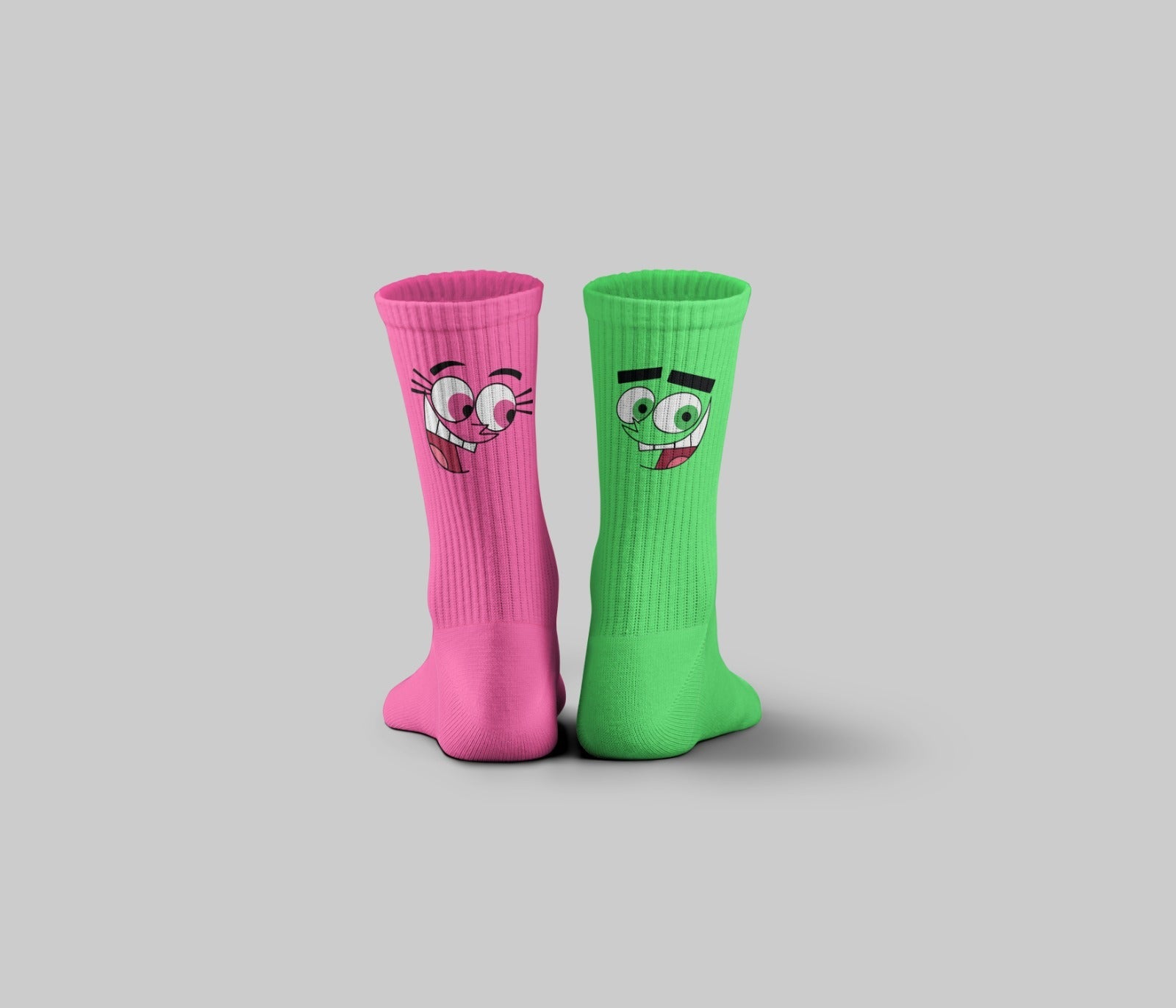 Cotton Printed Crew Socks – Multicolor