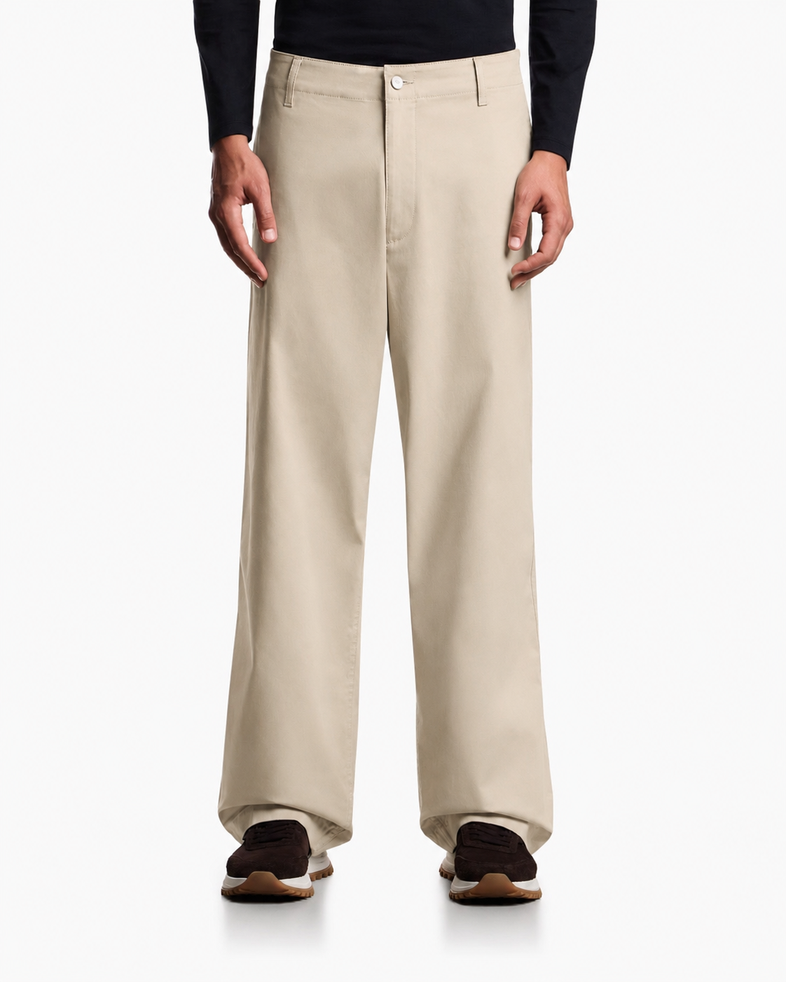 Wide Leg Pants - Beige