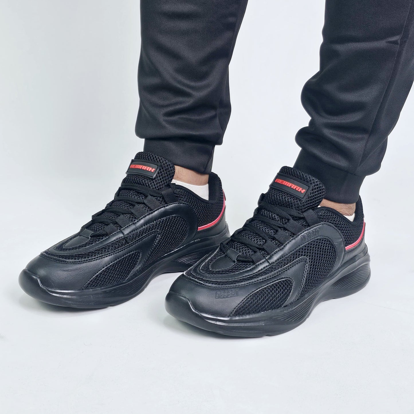 Mesh Shadow Men Sneakers - Black