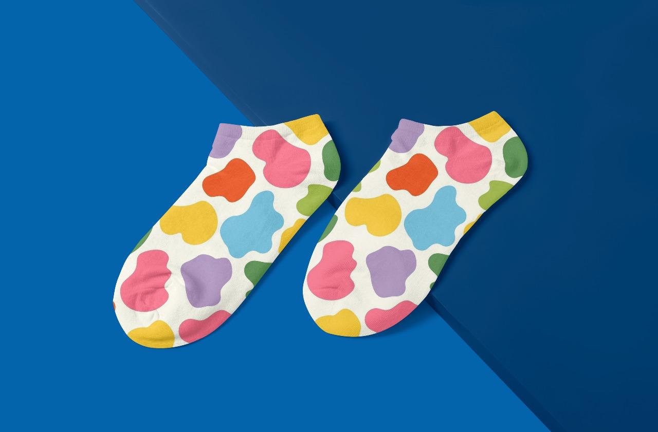 Cotton Colorful Pattern Ankle Socks – Multicolor