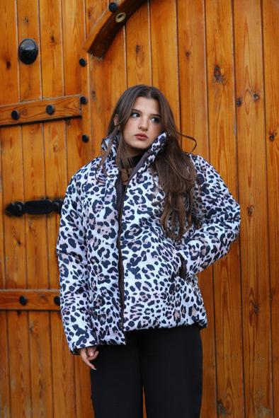 Leopard Puffer jacket - Multicolor