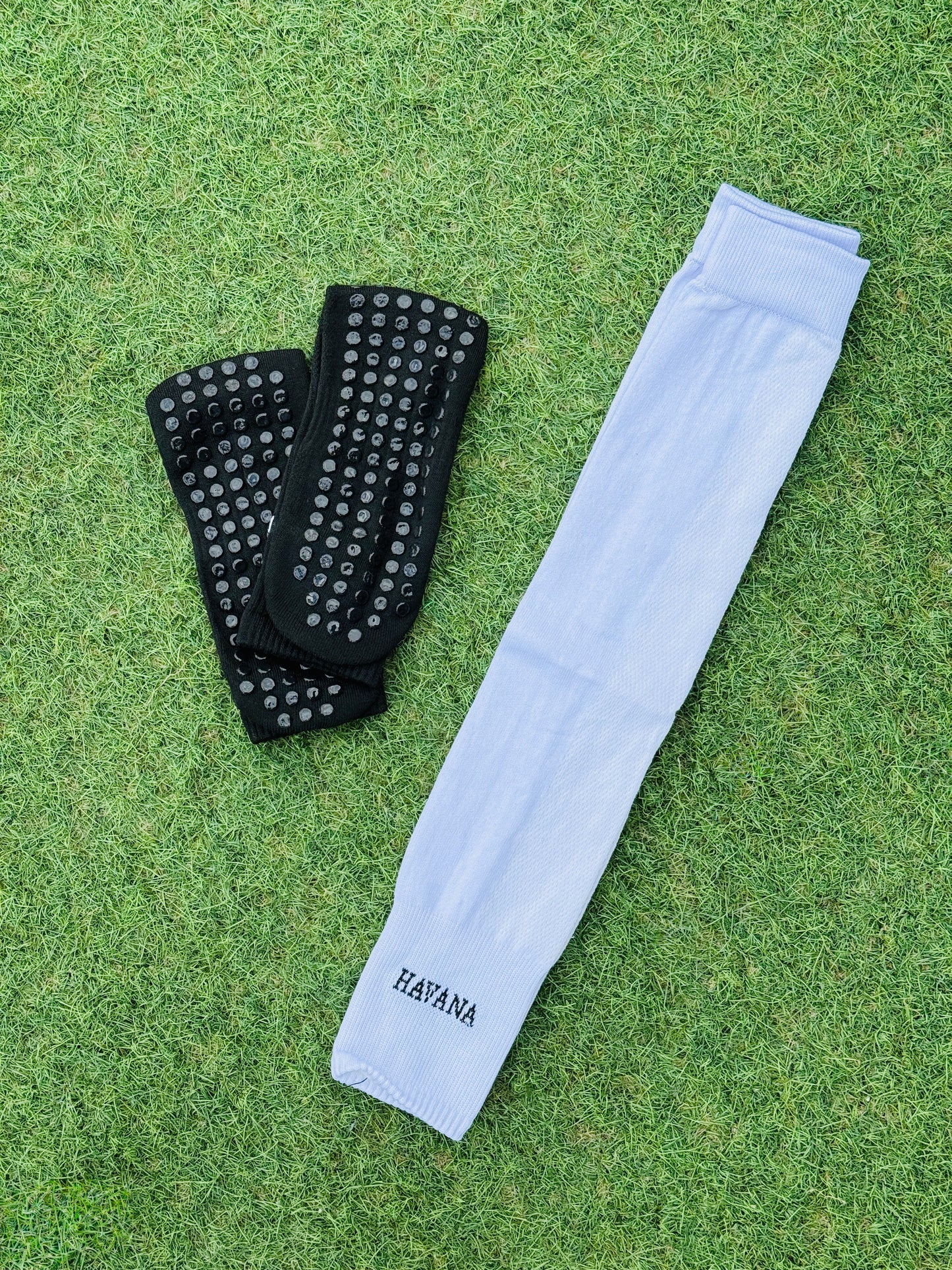 Soccer Black Silicon 2 Pack Socks