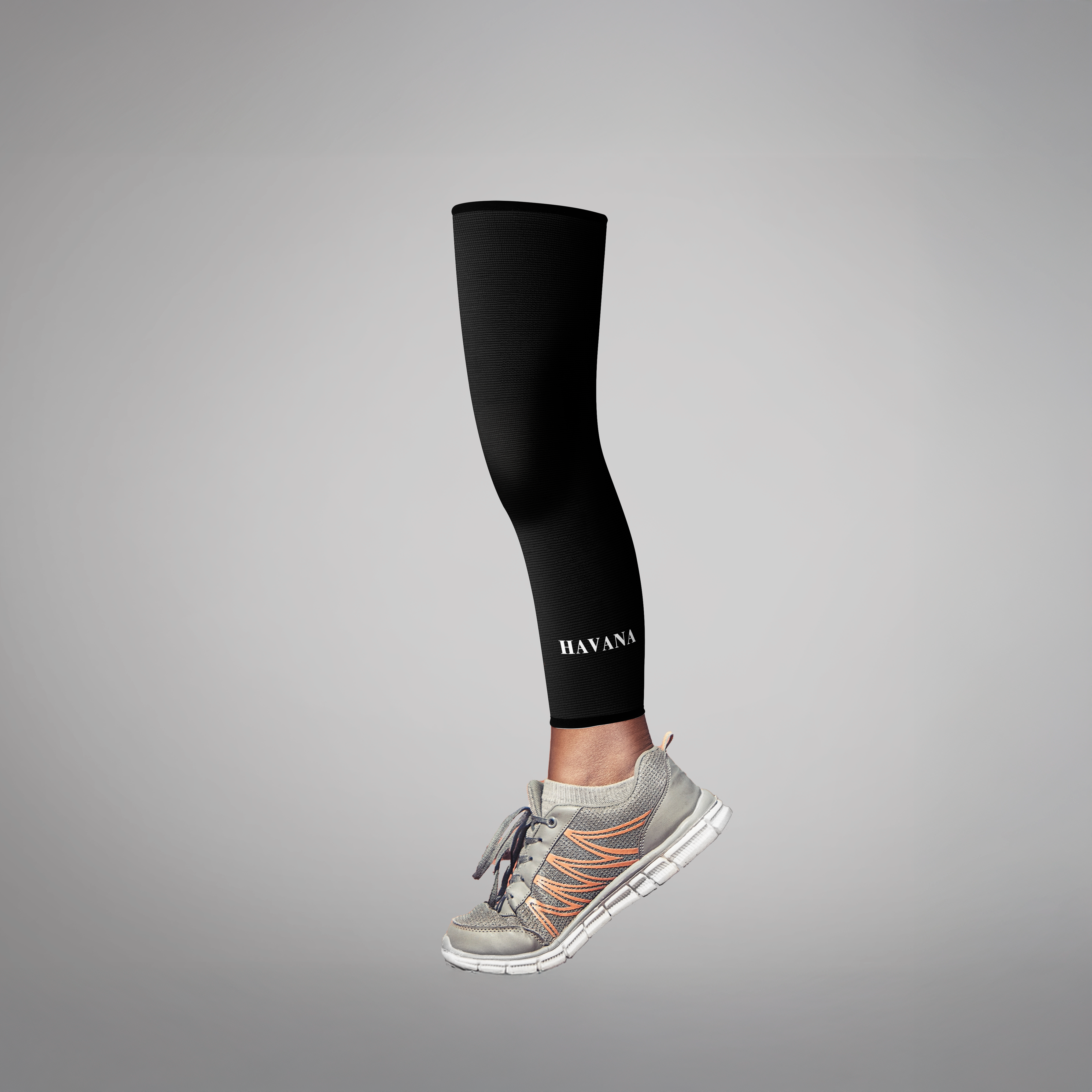 Cotton Sleeve Leg Compression Socks – Black