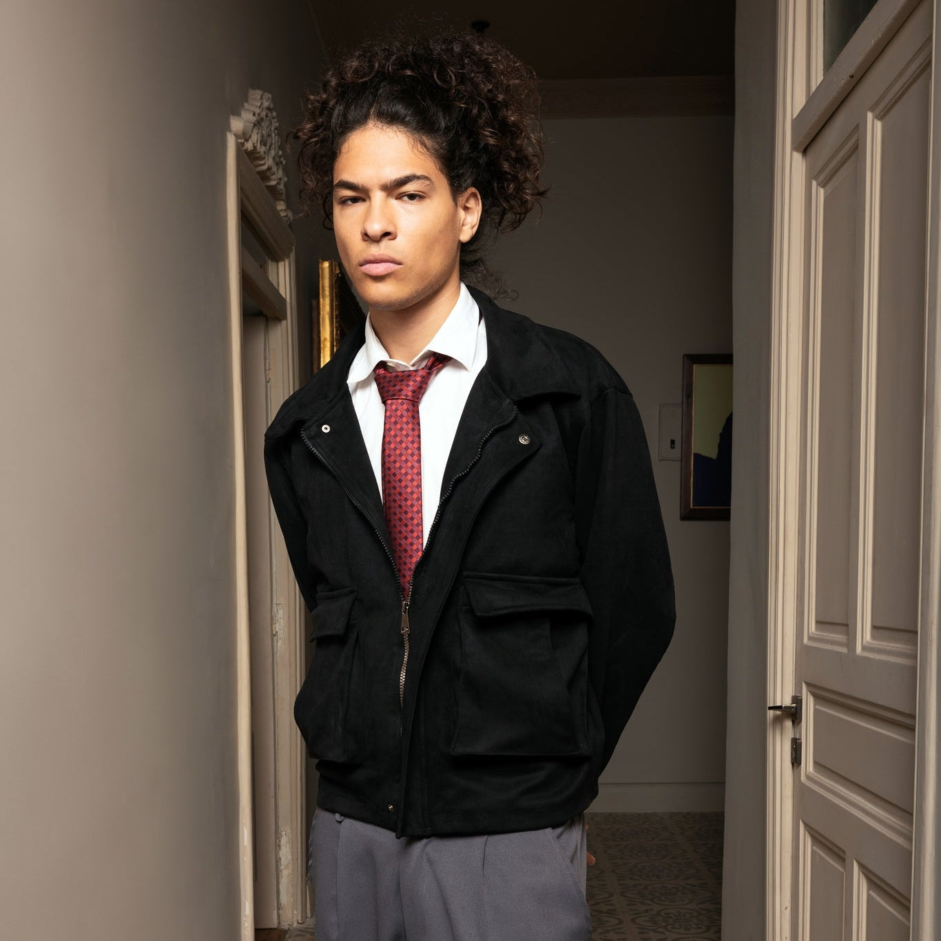 BLACK SUEDE JACKET
