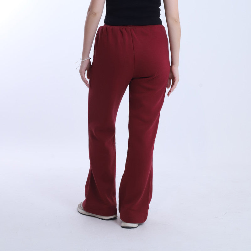 Melton Solid Sweatpants – Burgundy