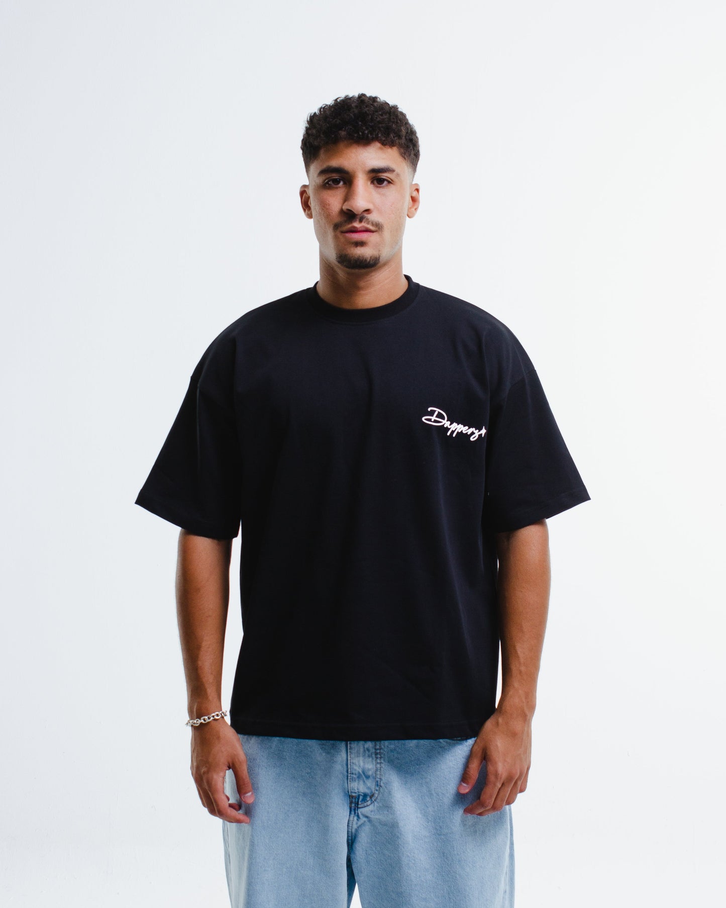 Cotton Graphic Oversized T-Shirt – Black