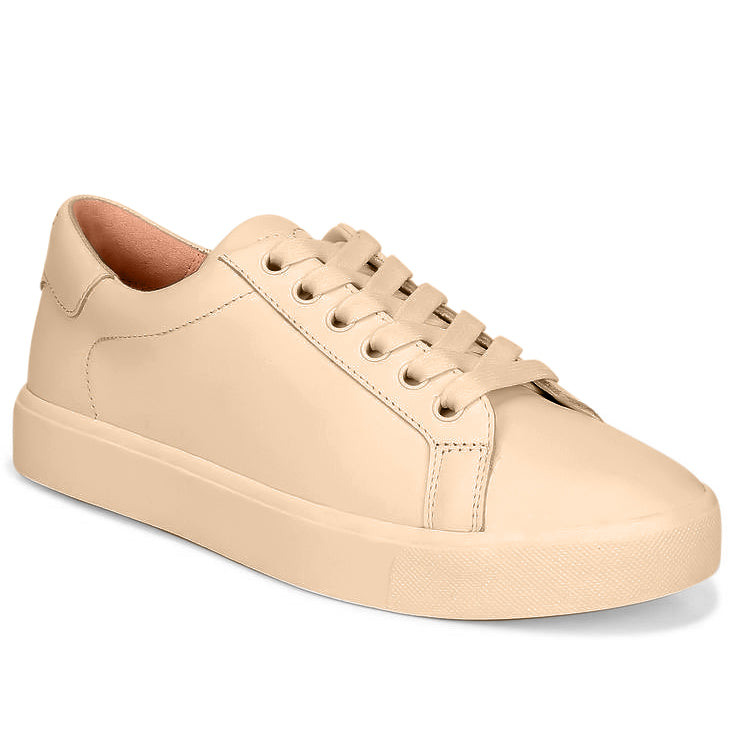 Faux Leather Zapatos Sneakers - Beige