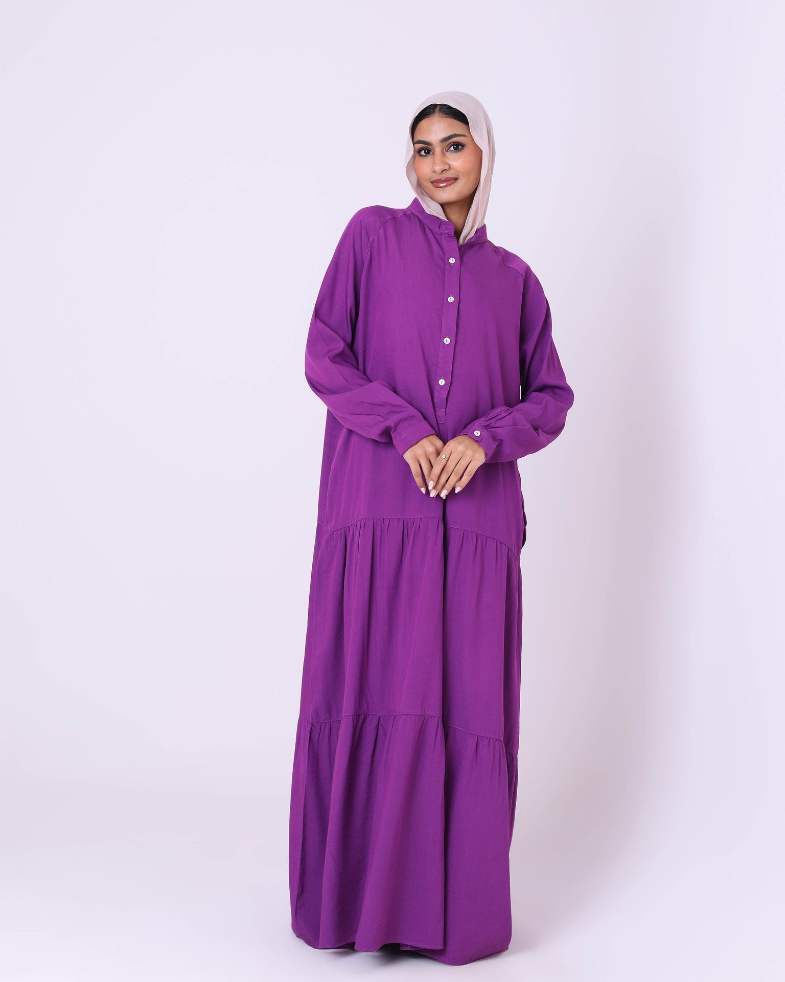 Half Buttons Dress