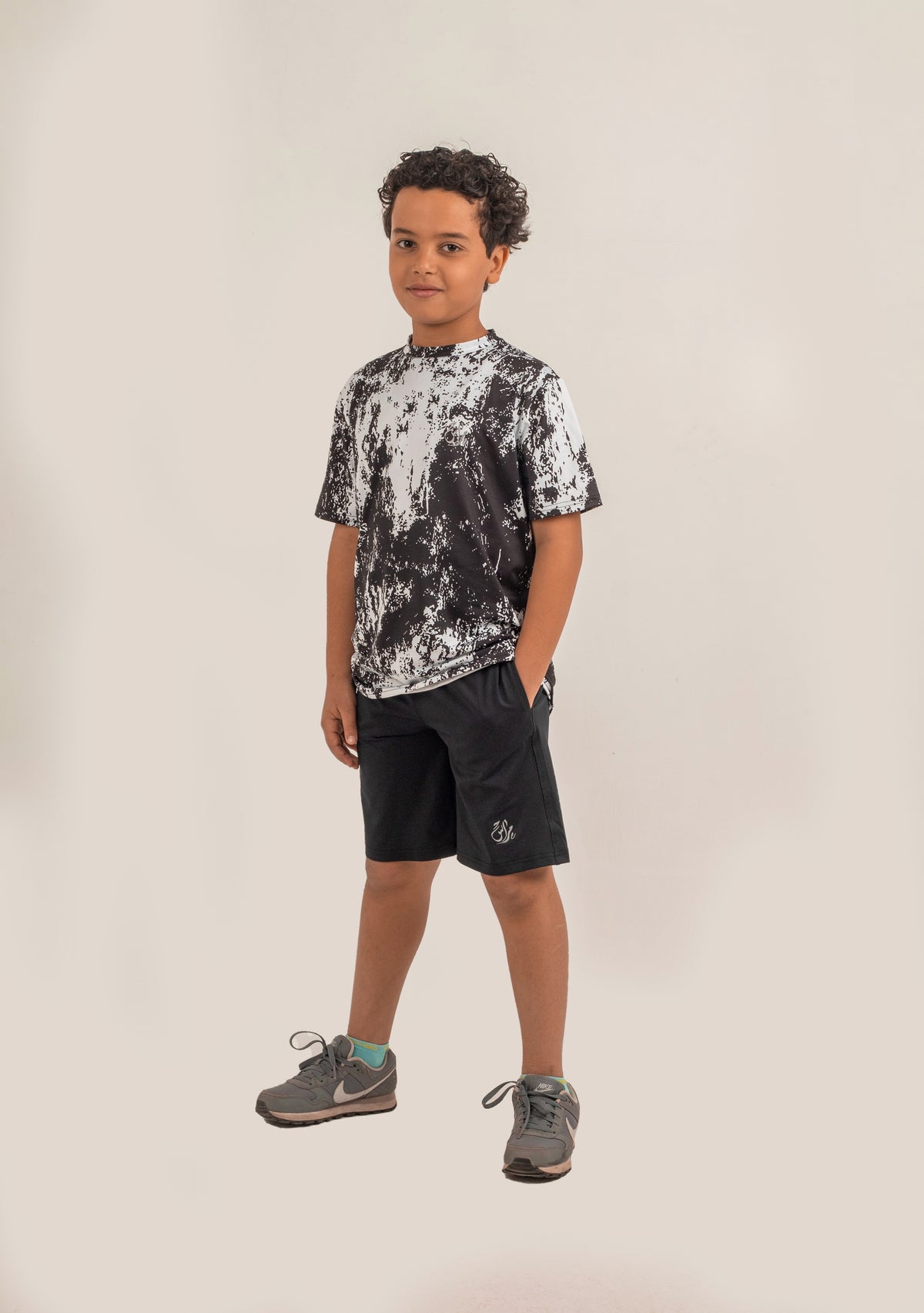 Urban Impact Dri-Fit Printed T-Shirt - Black & White