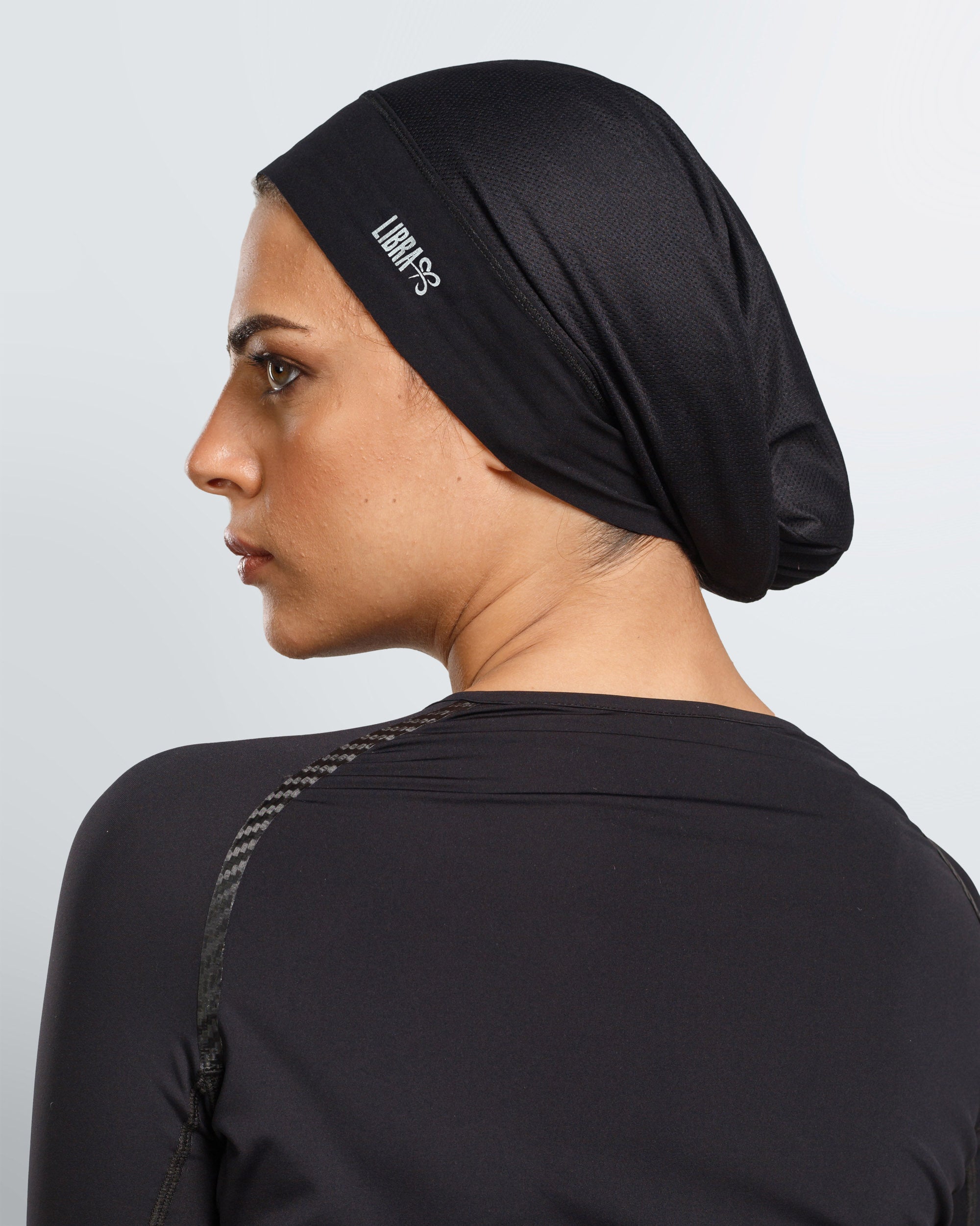 Lycra Neck Free Bandana - Black