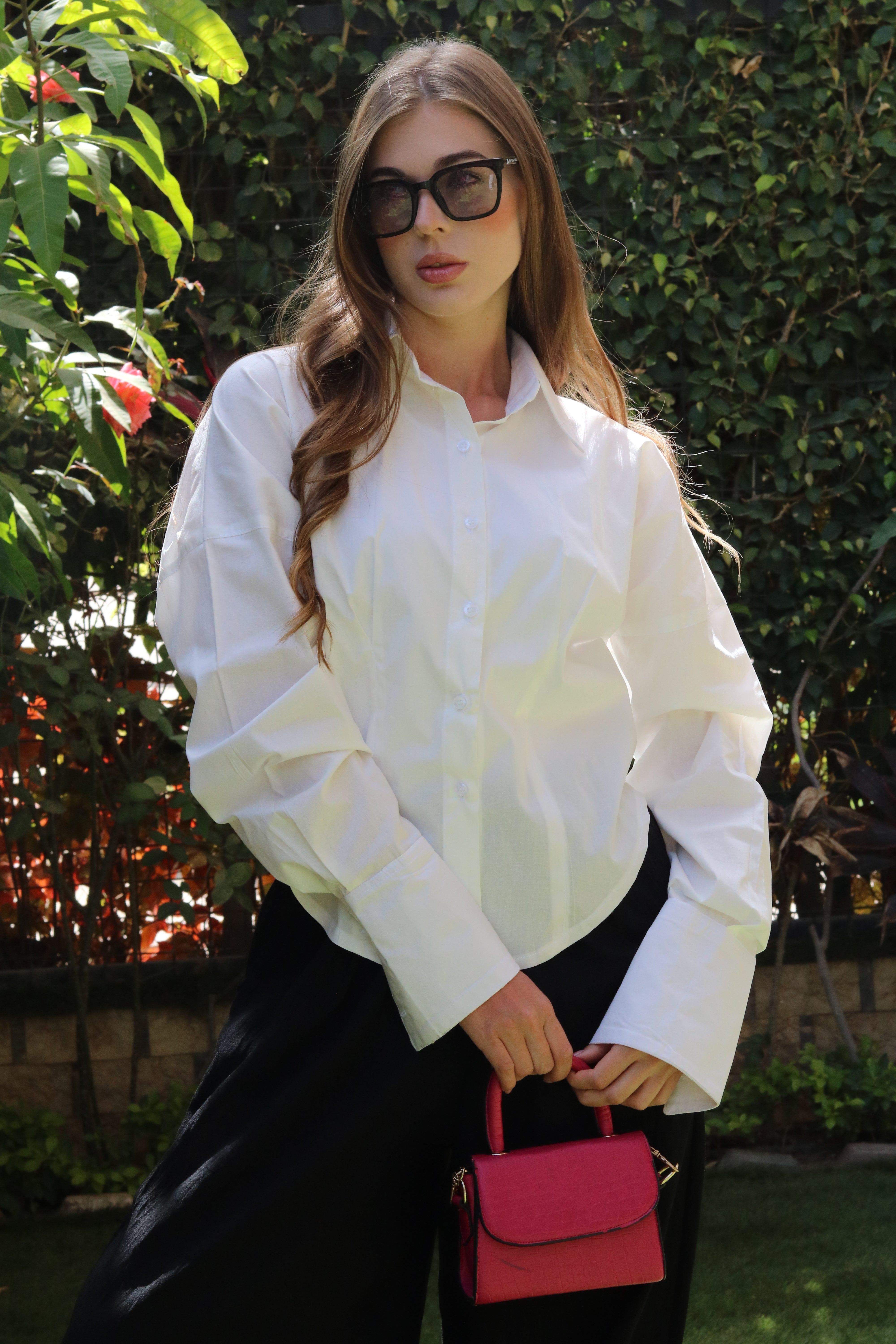 The Cinched Elegance Shirt - White