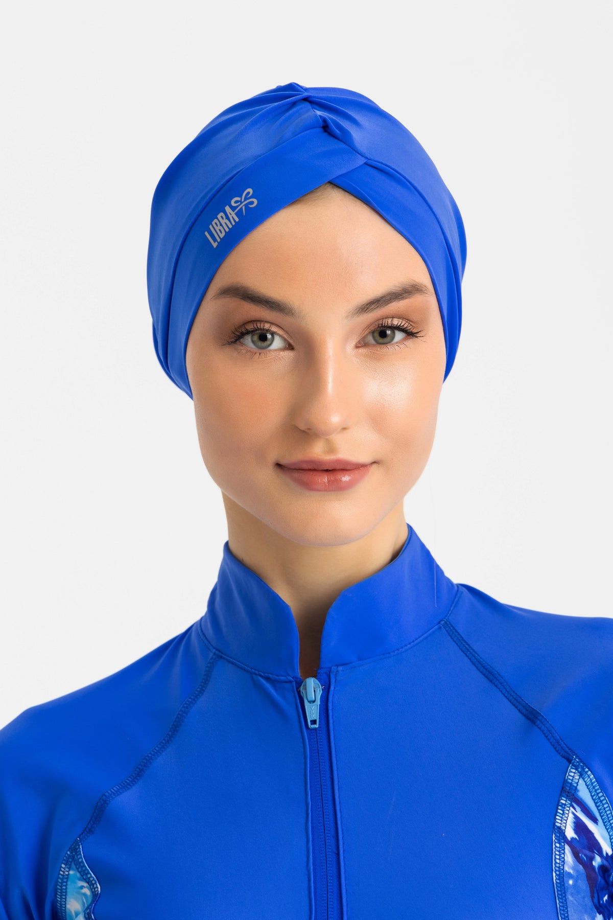 Lycra Sleek Swim Turban - Blue