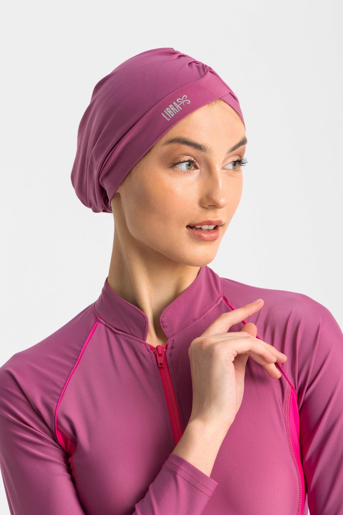 Lycra Sleek Swim Turban - Pink