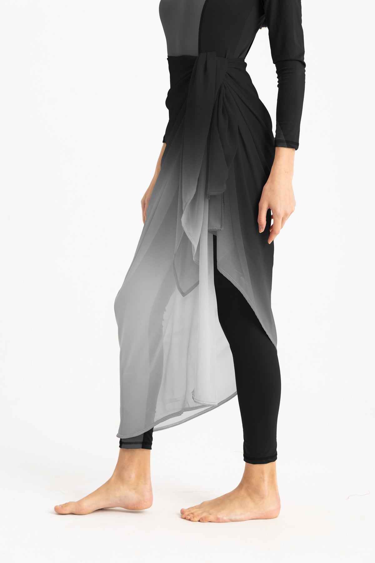 Chiffon Wrap Long Skirt - Multicolor