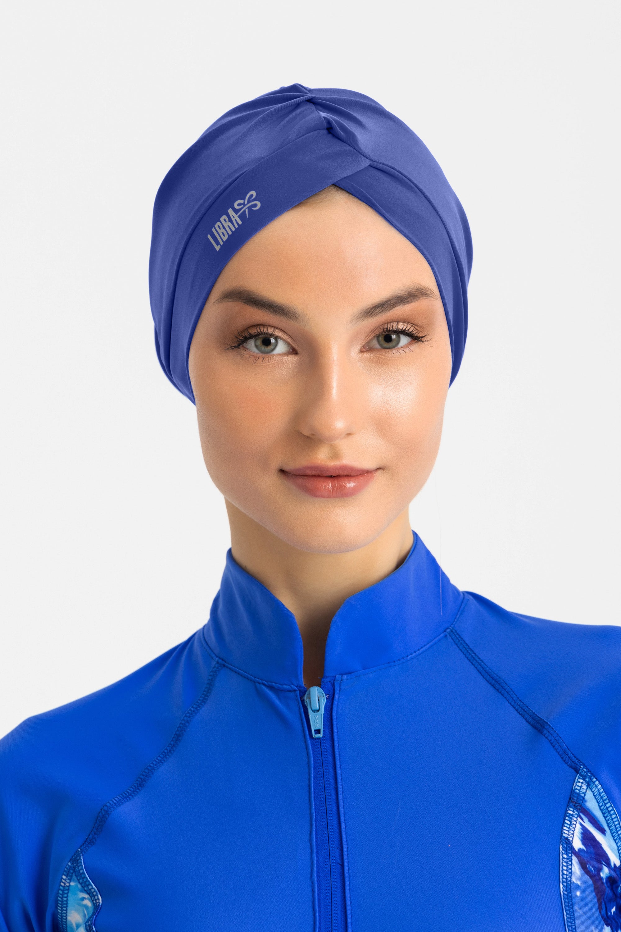 Lycra Sleek Swim Turban - Blue