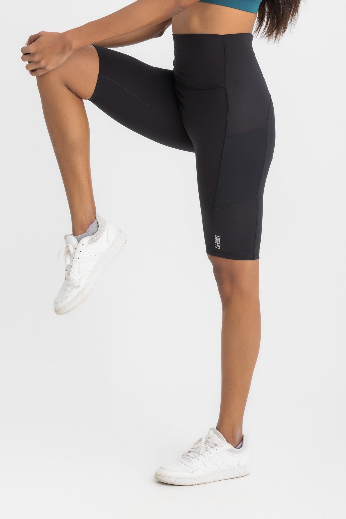 Lycra Sporty High-Waist Short - Black