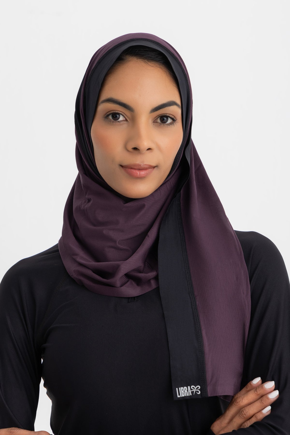 Lycra Performance Veil - Black/Purple