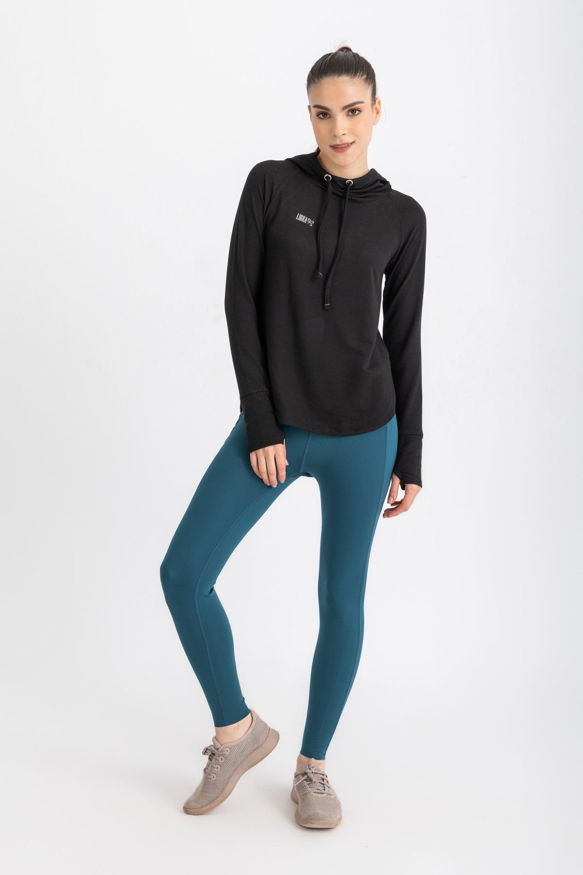 Lycra Long Sleeve Cloud Hoodie - Black