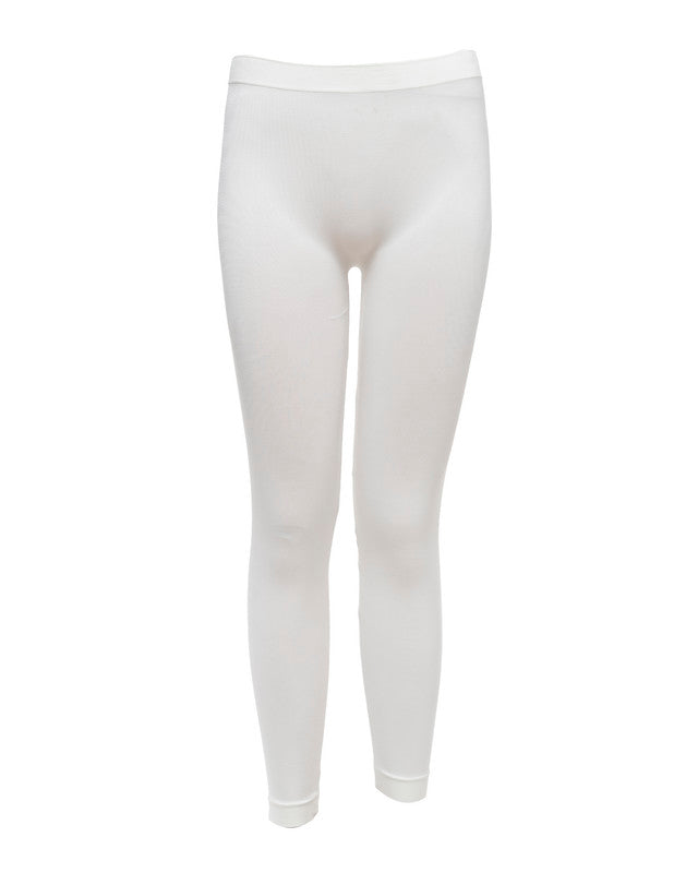 Plain Elastic-Waist Leggings – Off White