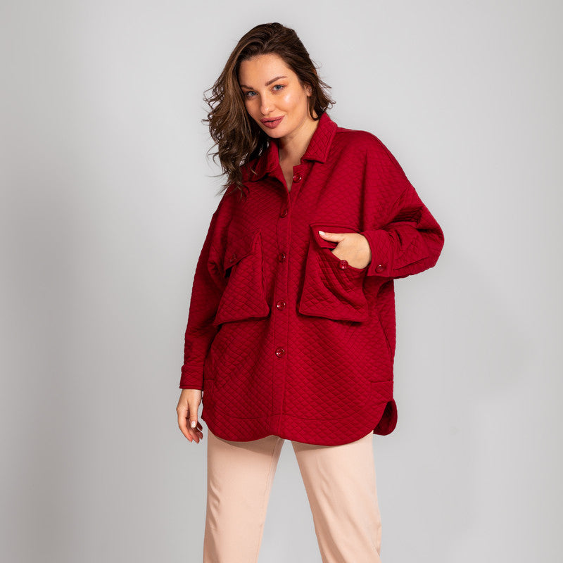 Button-Up Hoddied Shirt