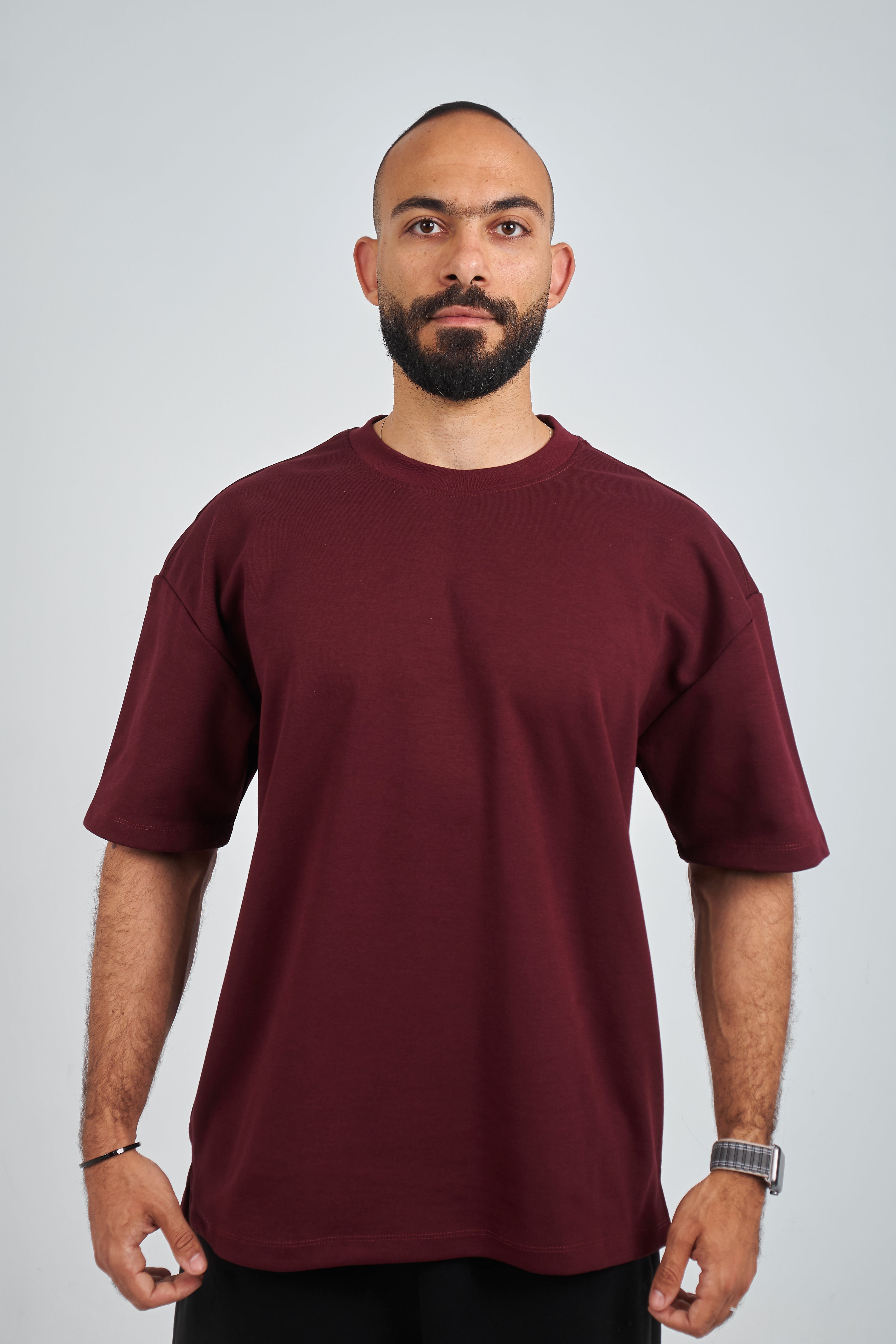Oversized Essential T-Shirt - Burgundy