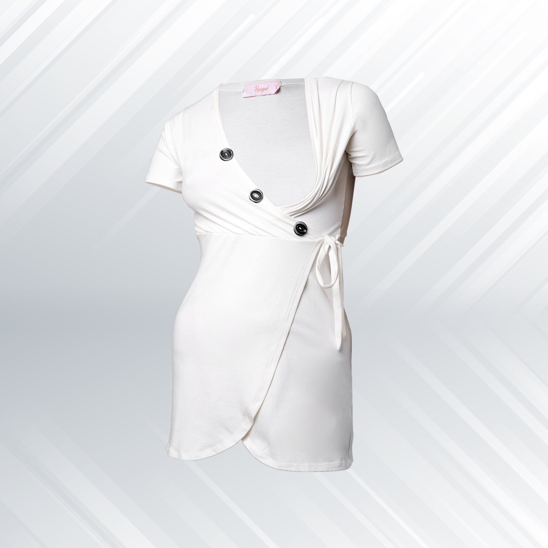 Cotton Lycra Solid Maternity & Nursing Mini Dress