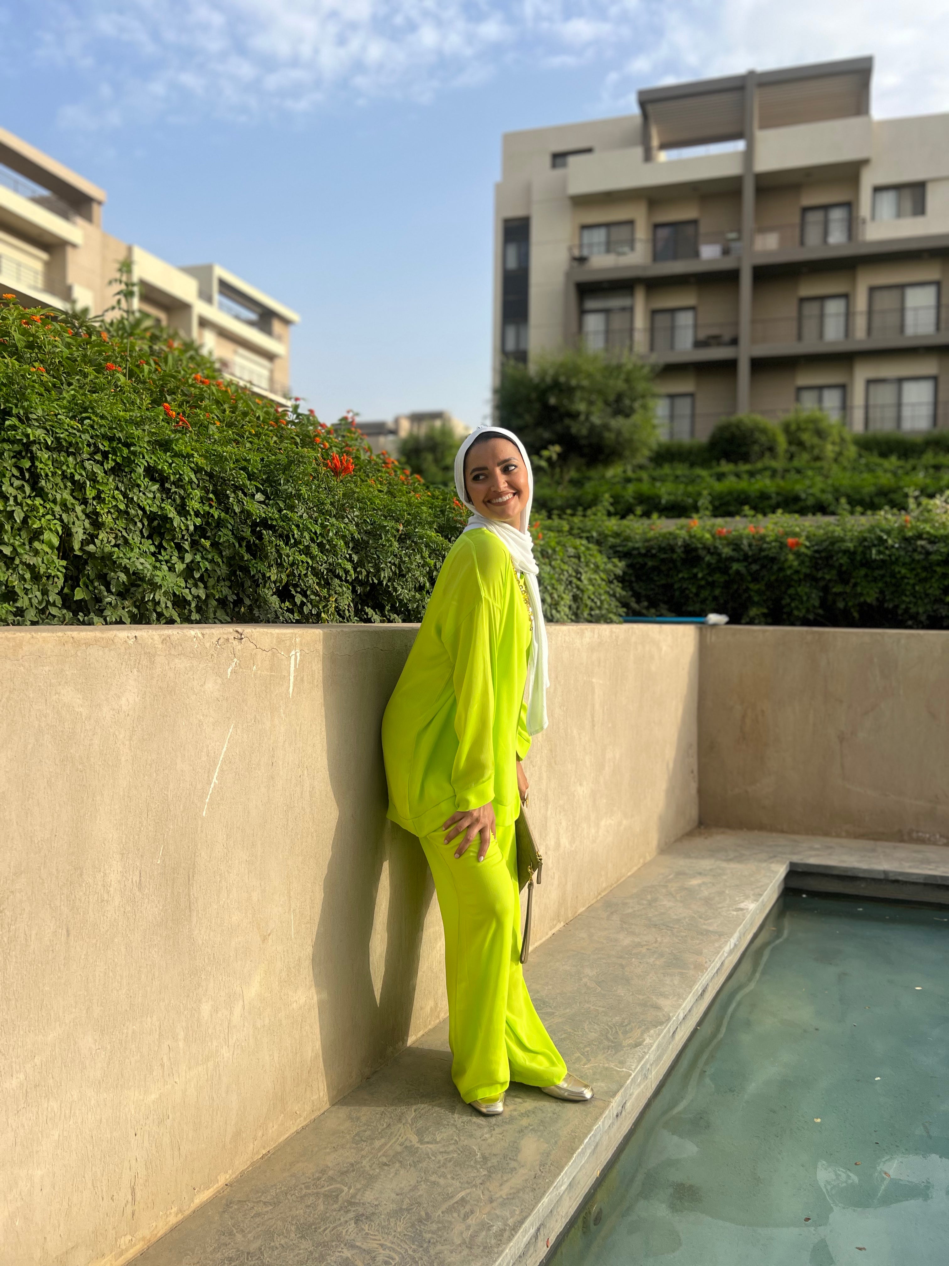 Chiffon Loose Summer Set - Lime