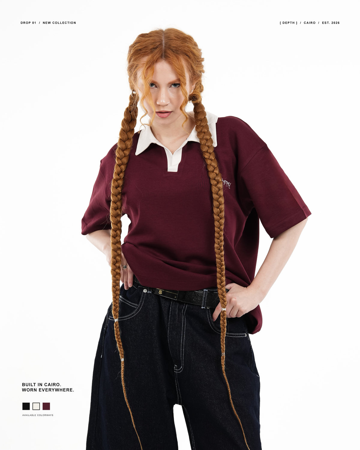 Urban Vibe Polo Shirt - Burgundy