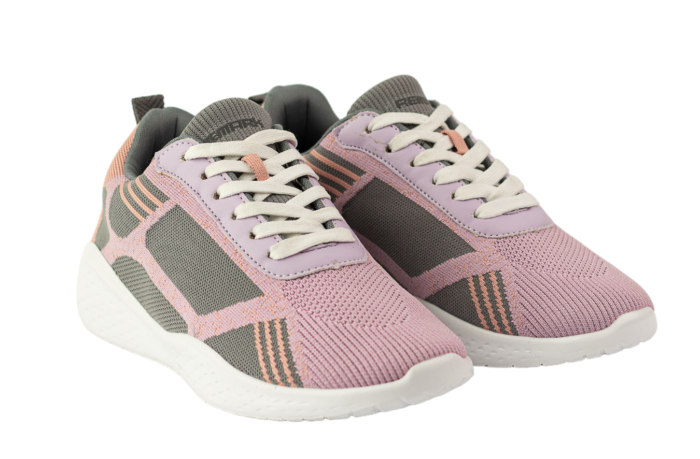 Mesh EVA Walking Sneakers - Mauve & Grey