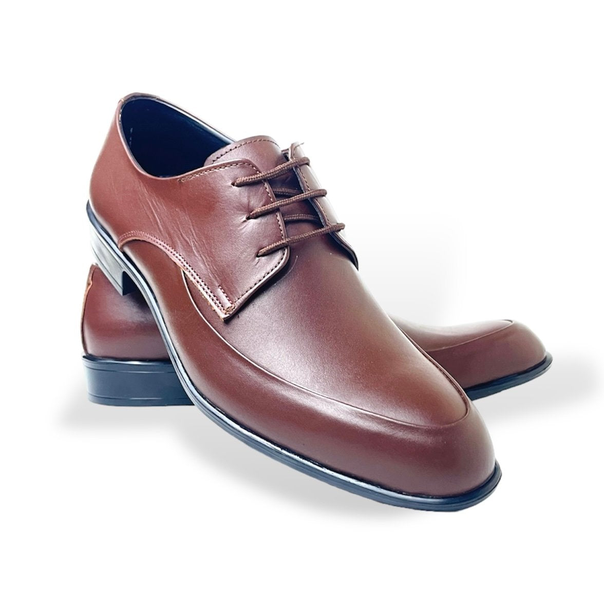 Leather Derby Formal Shoes - Brown