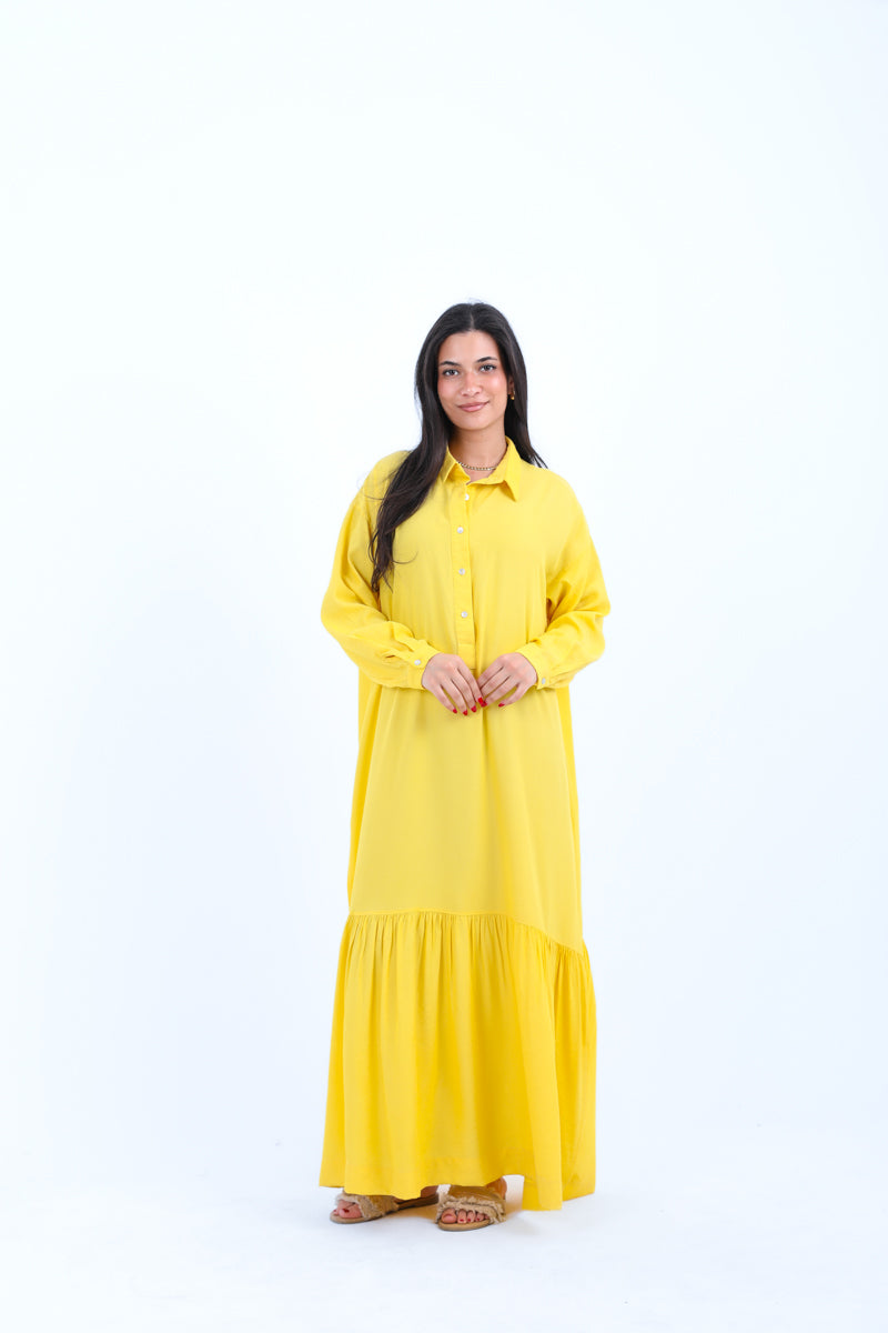 Half Buttons Dress