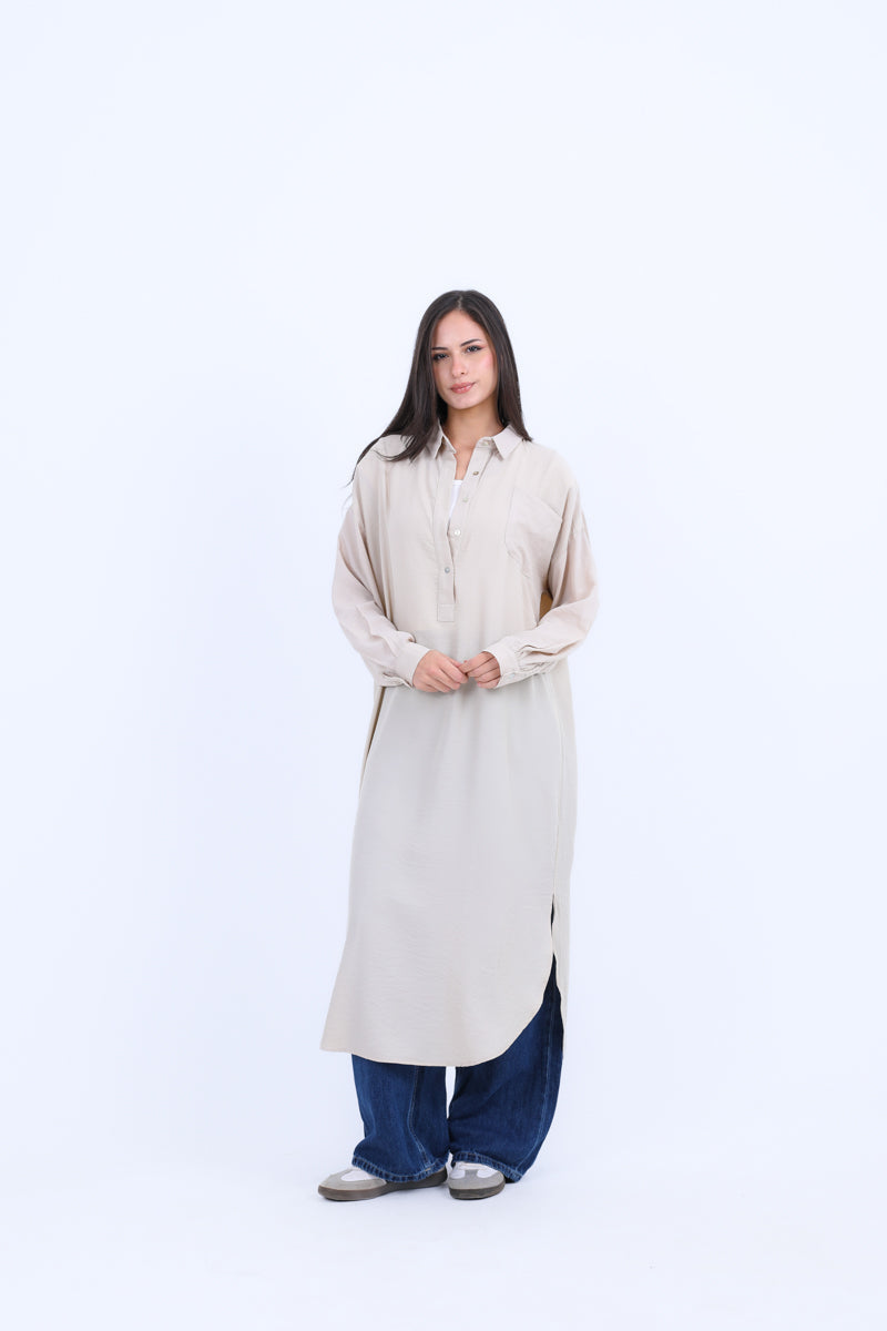 Half Buttons Dress Shirt