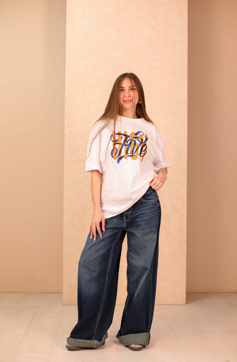 High Five Printed Oversize T-Shirt