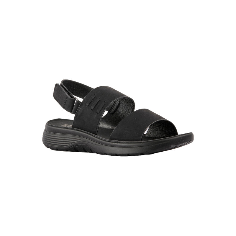 Pu Leather Solid Sandals – Black (SR-3401)
