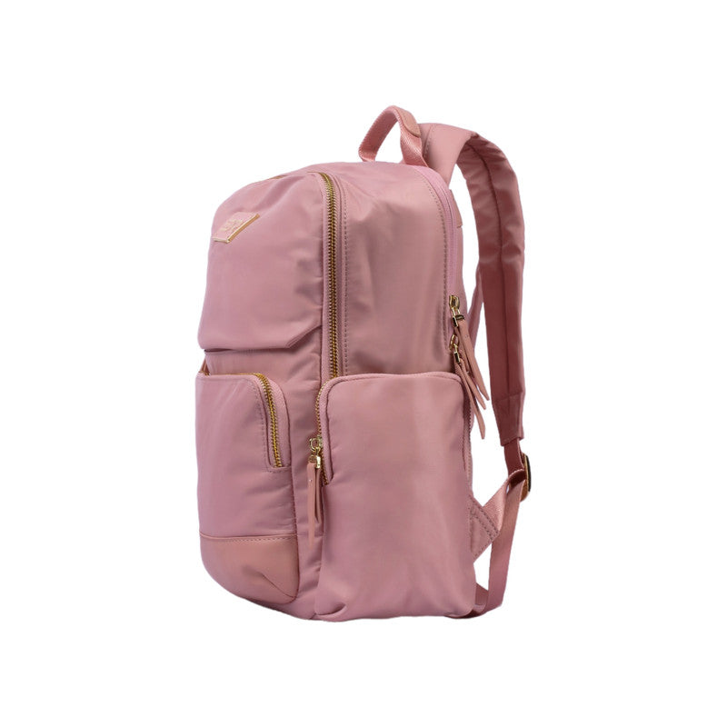 PU Leather Multi-Pocket Backpack - Pink