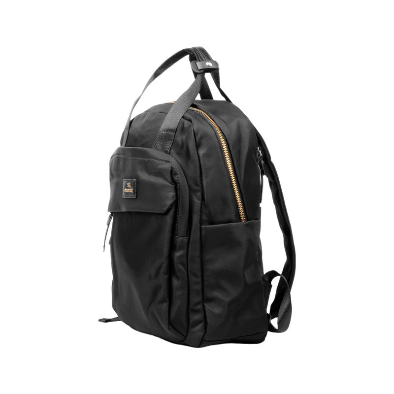 Pu Leather Solid Backpack – Black (SR-B1570)