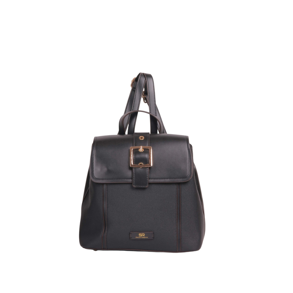 Buckle Detail Backpack - Black